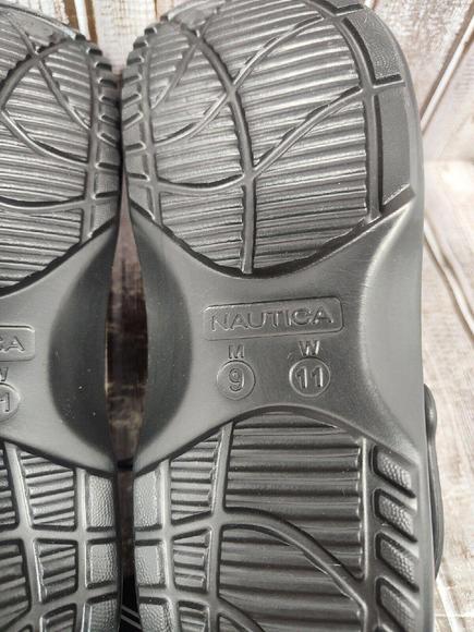 Nautica River Edge Clog Slides Men's Size 9 Women's Size 11 Shoes Black NWT - Picture 10 of 11